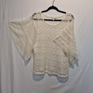 Madison Lrg Romantic Flutter Sleeve Boho Cottagecore Vintage-Inspired Fairycore